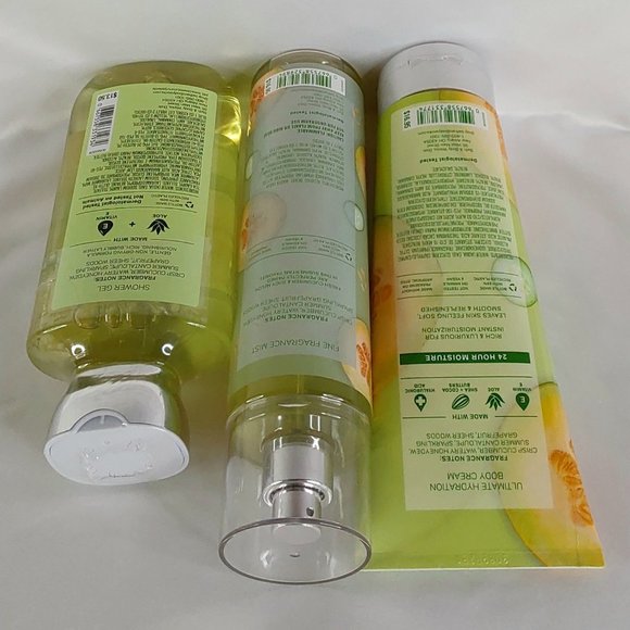 BATH & BODY WORKS 'CUCUMBER MELON' 3-PIECE BODY CARE SET MIST, WASH, LOTION, - Picture 10 of 15